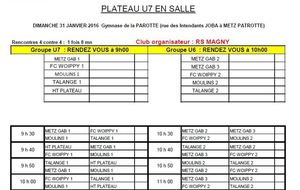  Futsal U7 & U6 le Dimanche 31 janvier 2016 à La Patrotte Matin 