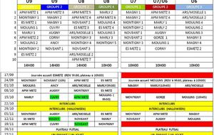 Programmes U6 aux U9 dernière mise à jour du 12 10 2016 