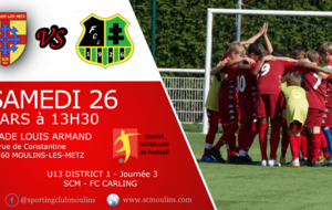 Affiche de match U13 A