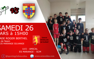 Affiche de match U15 B