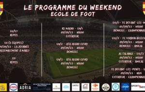 Le programme de l'école de foot