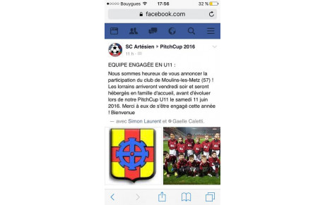 Tournoi pour nos jeunes U11 au FC Artésien La Pitchcup 2016