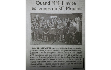 Une parution dans le RL pour notre action remarquable