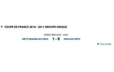 Victoire de l'équipe A en coupe de France contre à La Grange Aux Bois 8 à 1
