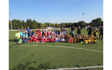 Journée d'acceuil pour les U6 - U7 au SC Moulins 18 équipes de 6 total 108 jeunes  
