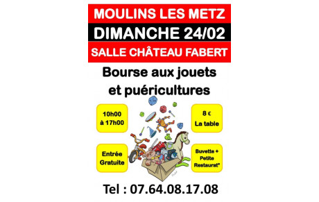 Bourse aux jouets et puéricultures du 24 février 2019