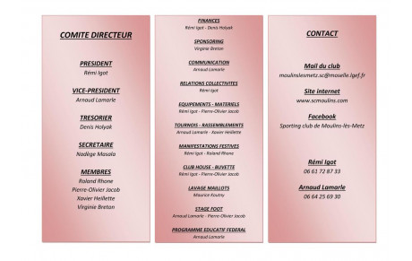 Organigramme comité