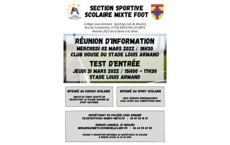 Rentrée Section Sportive 2022