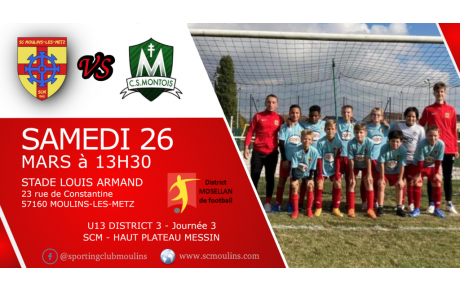 Affiche de match U13 B