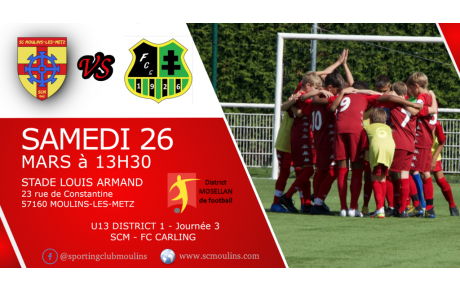 Affiche de match U13 A
