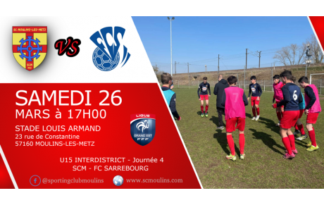 Affiche de match U15 A