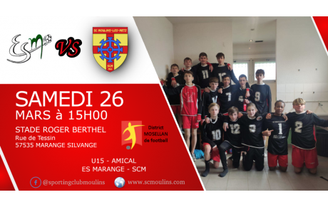 Affiche de match U15 B