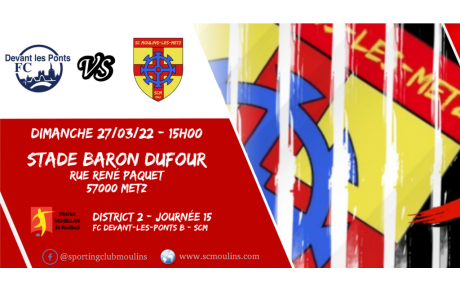 Affiche de match séniors A