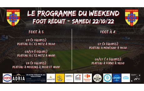 Le programme foot réduit