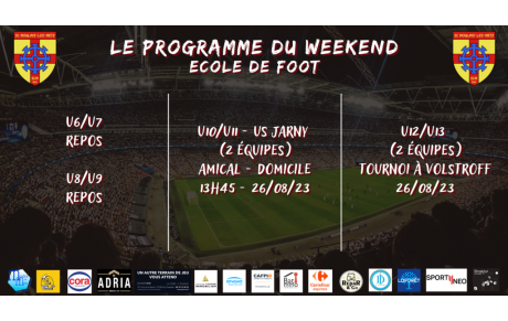 Programme de l'école de foot