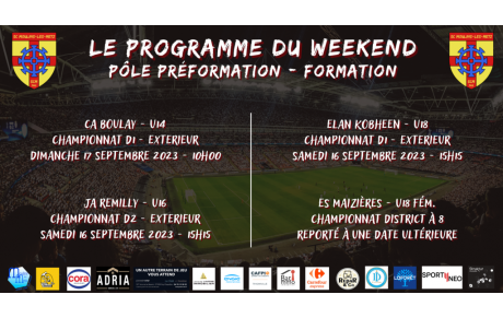 Le programme pré-formation / formation