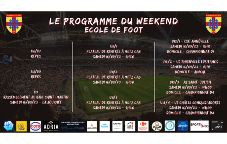 Le programme de l'école de foot